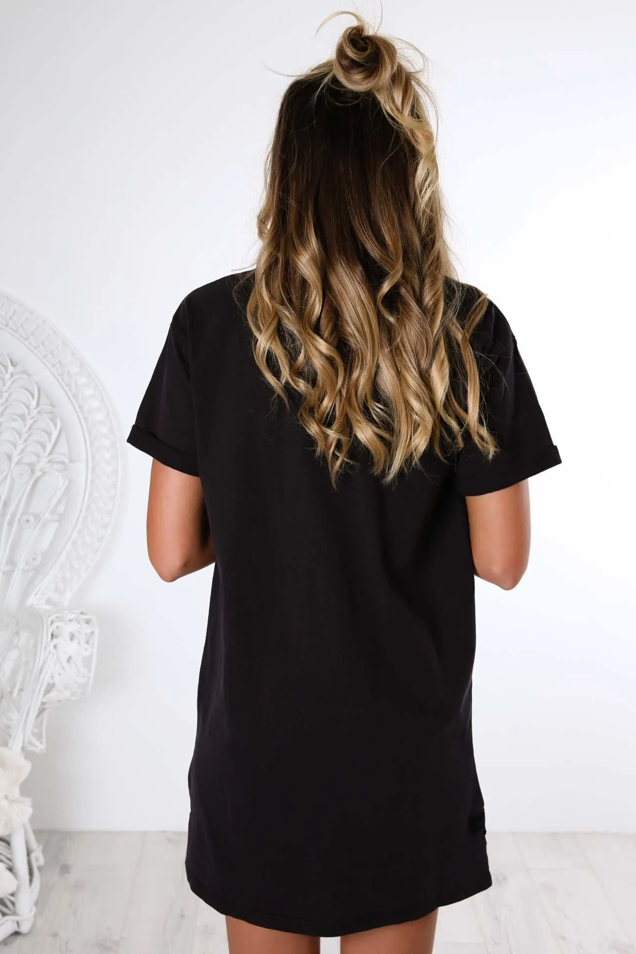 AAE Washed Tee Dress Washed Black