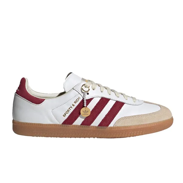 adidas originals x SPORTY & RICH Samba OG 'White Collegiate Burgundy' sneakers, white