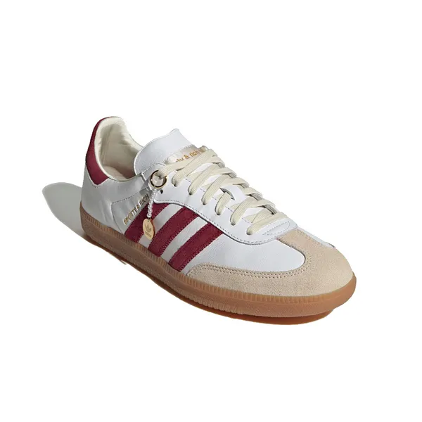 adidas originals x SPORTY & RICH Samba OG 'White Collegiate Burgundy' sneakers, white