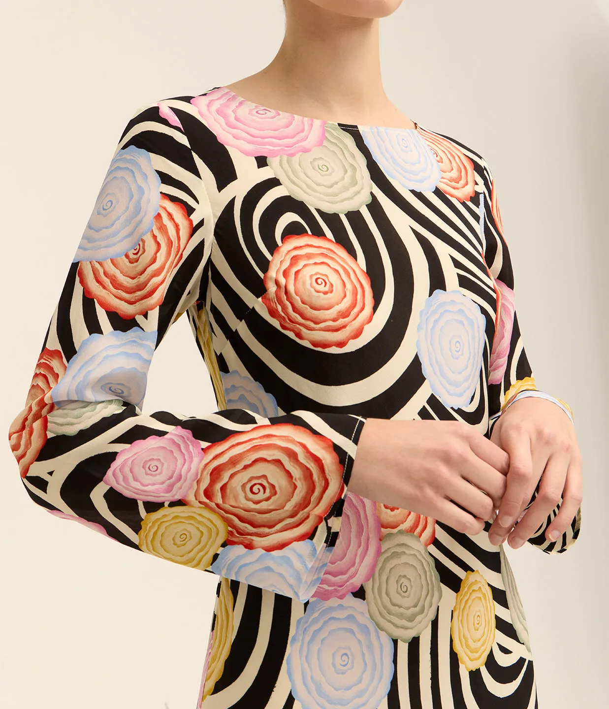 Alondra Long Sleeve Dress in Whirlpool Floral