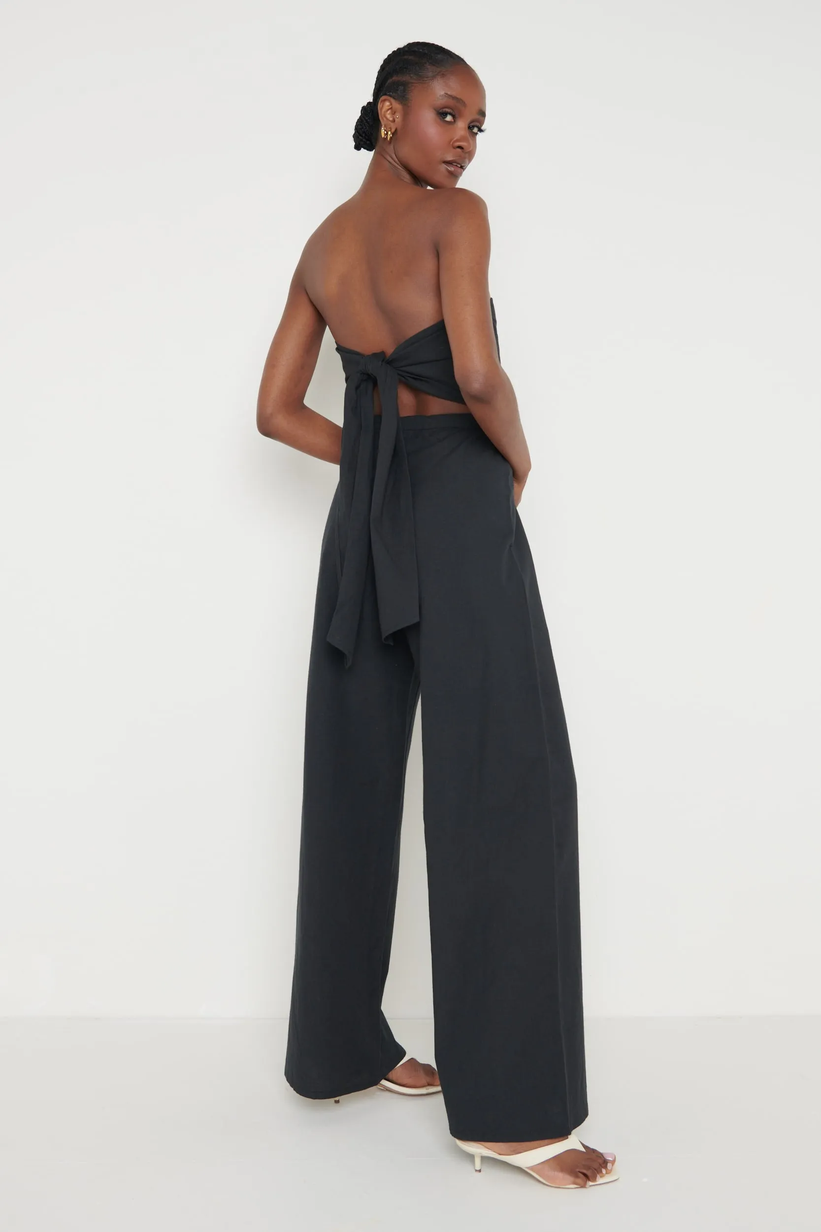 April Bandeau Jumpsuit - Black