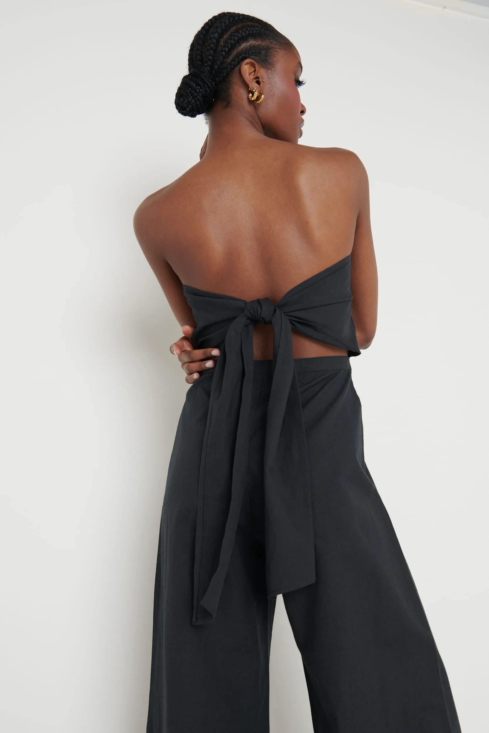 April Bandeau Jumpsuit - Black