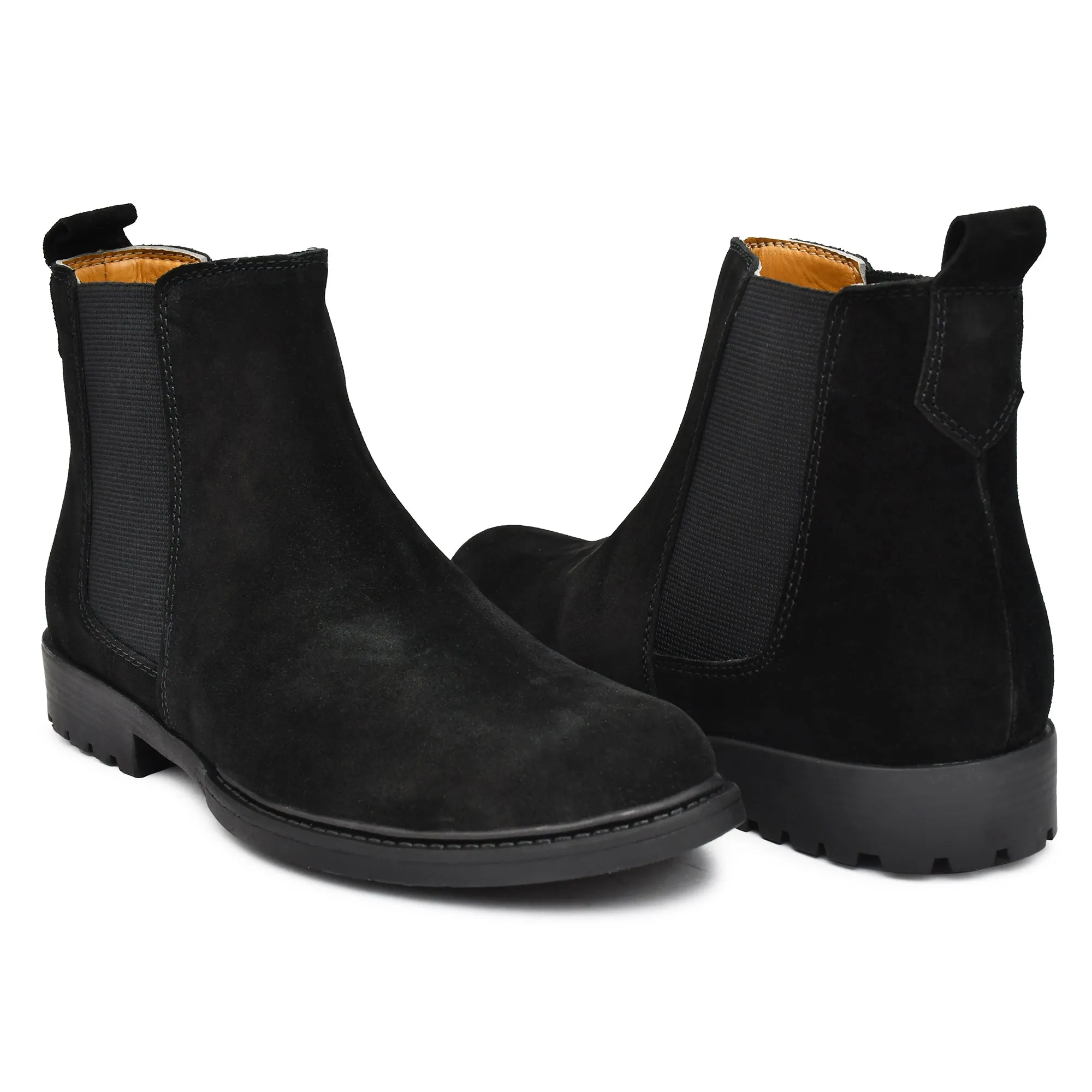 Black Sued Leather Boots