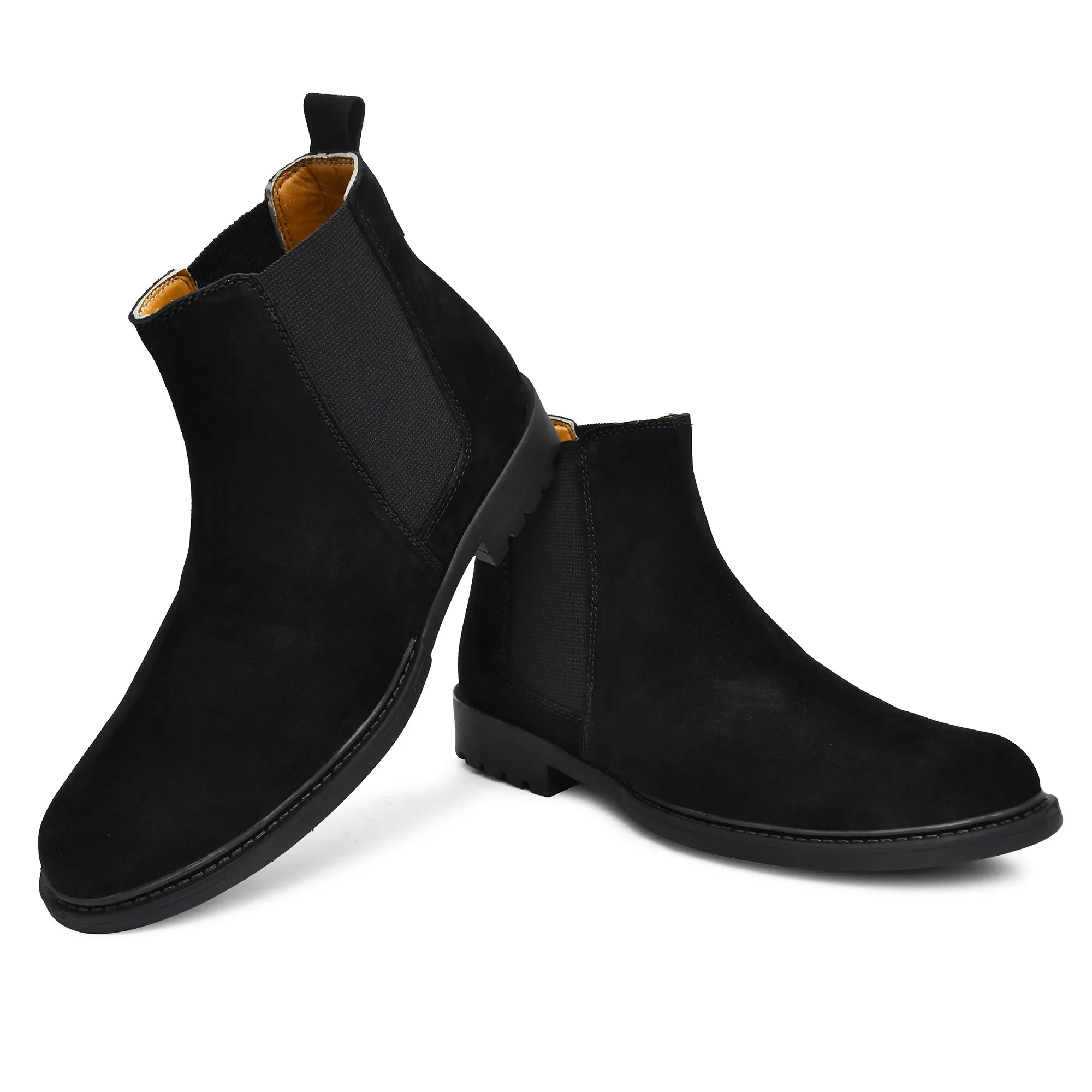 Black Sued Leather Boots