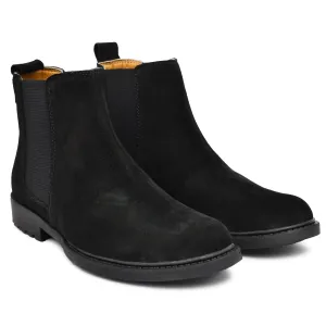 Black Sued Leather Boots