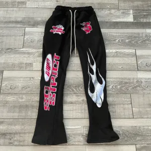 Blavra Vintage Street Style Graphic Stylish Casual Flared Sweatpants