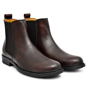 Brown Broad fit Leather Boots