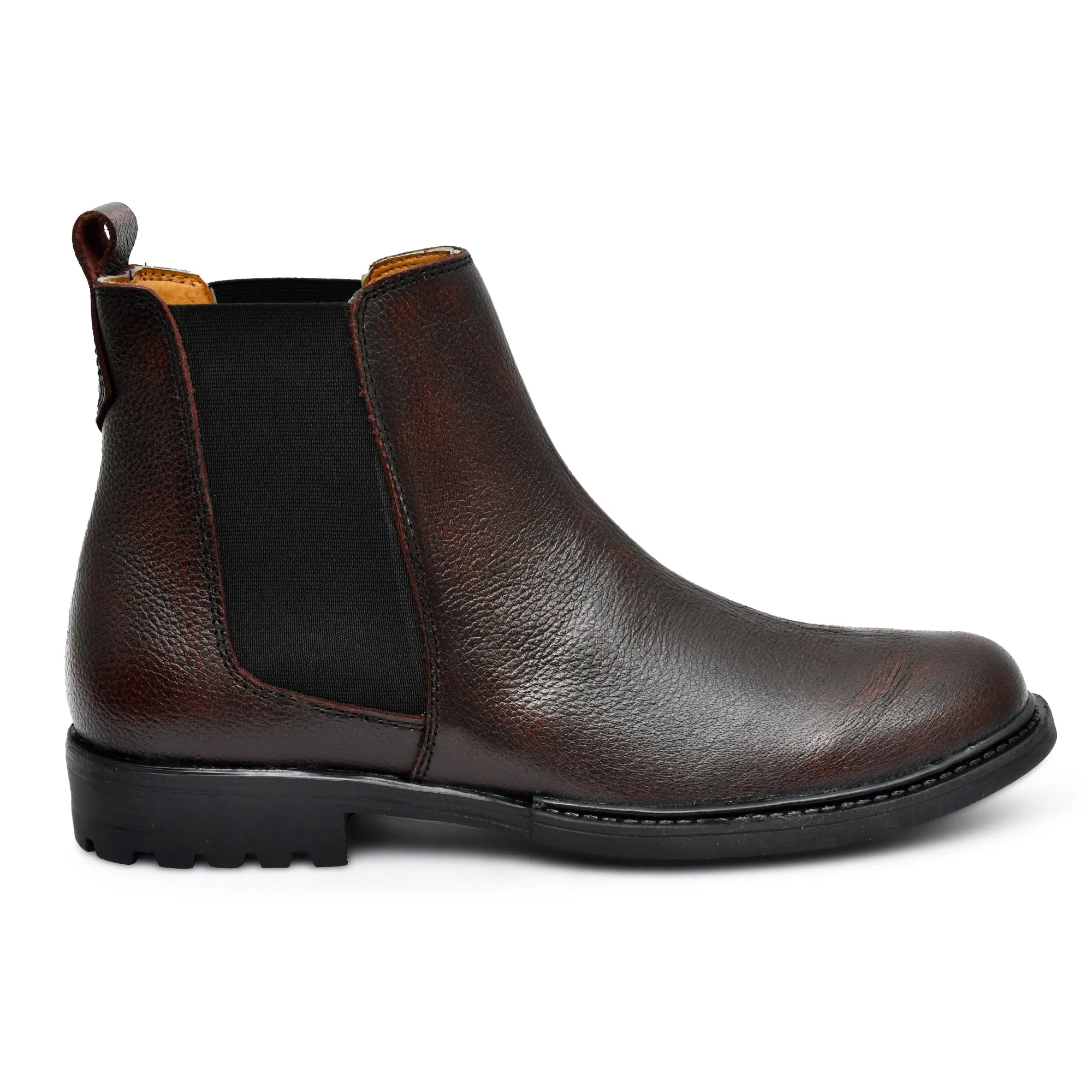Brown Broad fit Leather Boots