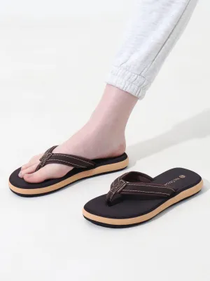 Canvas Angular Brown Slippers – Stylish Comfort for Everyday Wear For Women