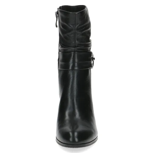 Caprice 25328-41 040 Ladies Black Leather Side Zip Ankle Boots