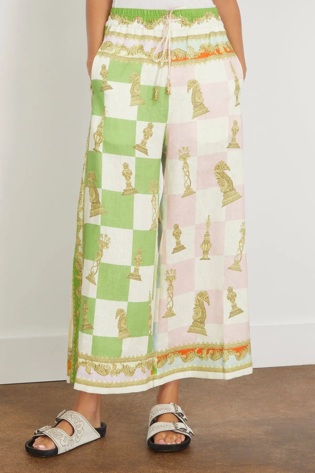 Checkmate Linen Pant in Multi