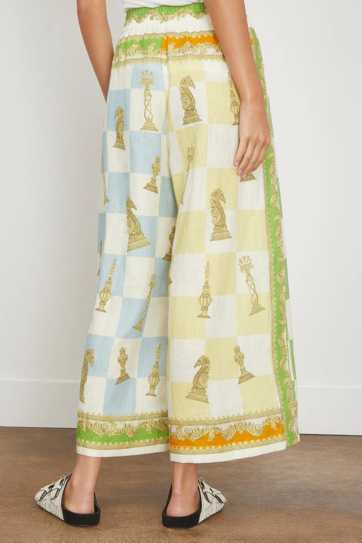 Checkmate Linen Pant in Multi