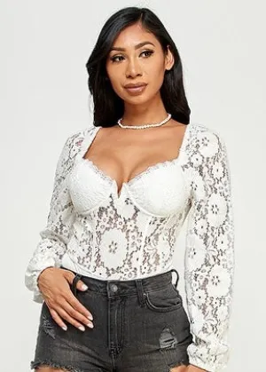 corset lace bodysuit