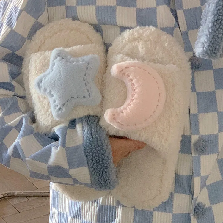 Cute Star Moon Slippers