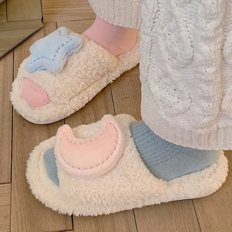 Cute Star Moon Slippers