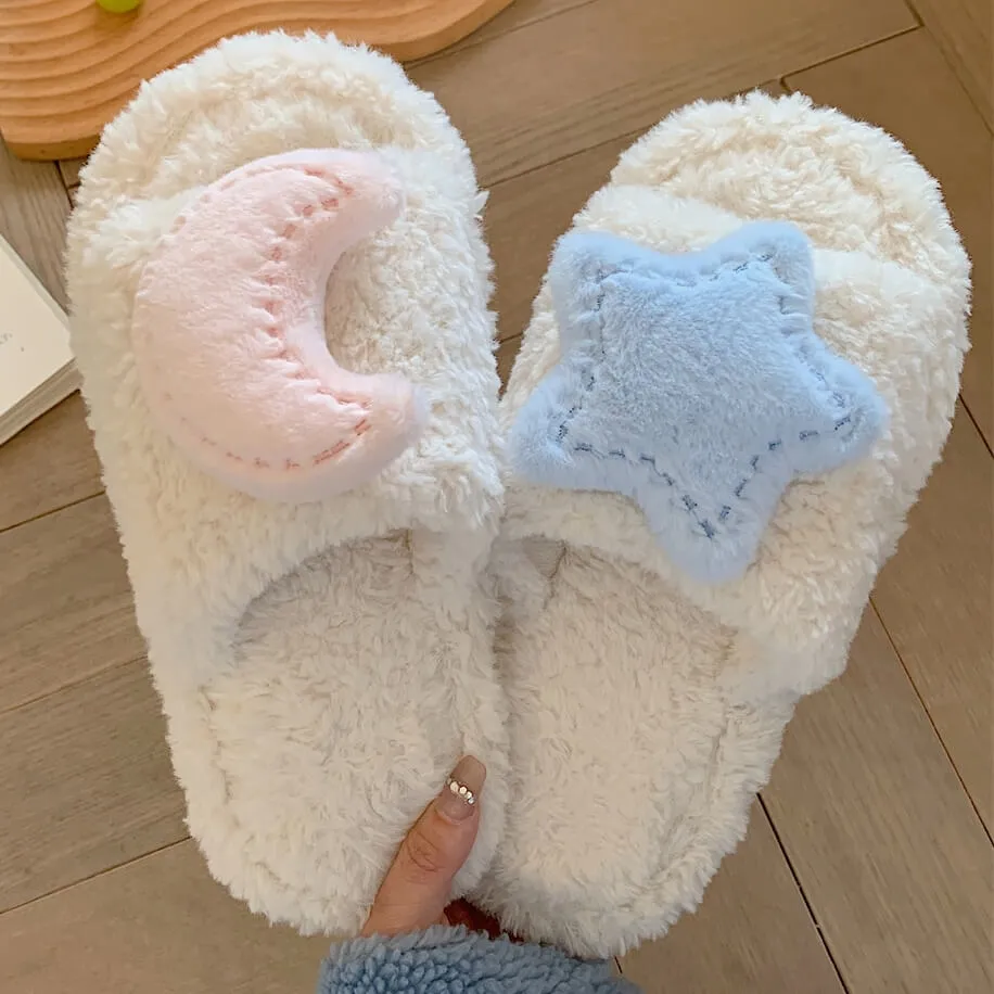 Cute Star Moon Slippers