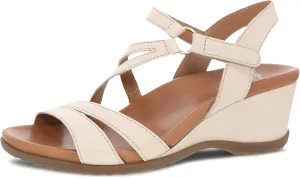 Dansko Addyson Wedge Sandal for Women  Cushioned, Contoured Footbed for All-Day Comfort and Support  Adjustable Hook & Loop Strap with Buckle Detail  Lightweight Rubber Outsole