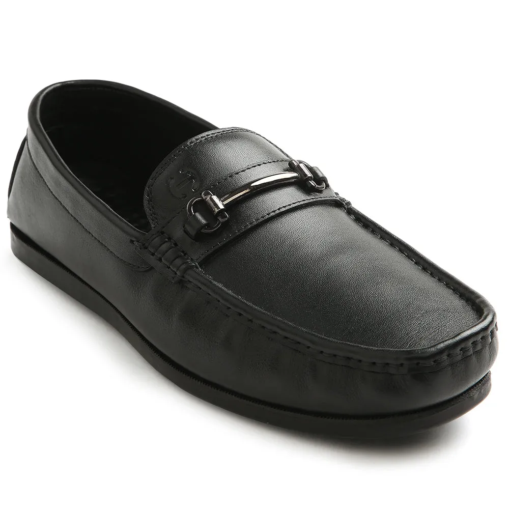 Healers Black Casual Loafers For Men S201-01 By Liberty