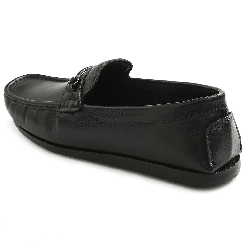 Healers Black Casual Loafers For Men S201-01 By Liberty