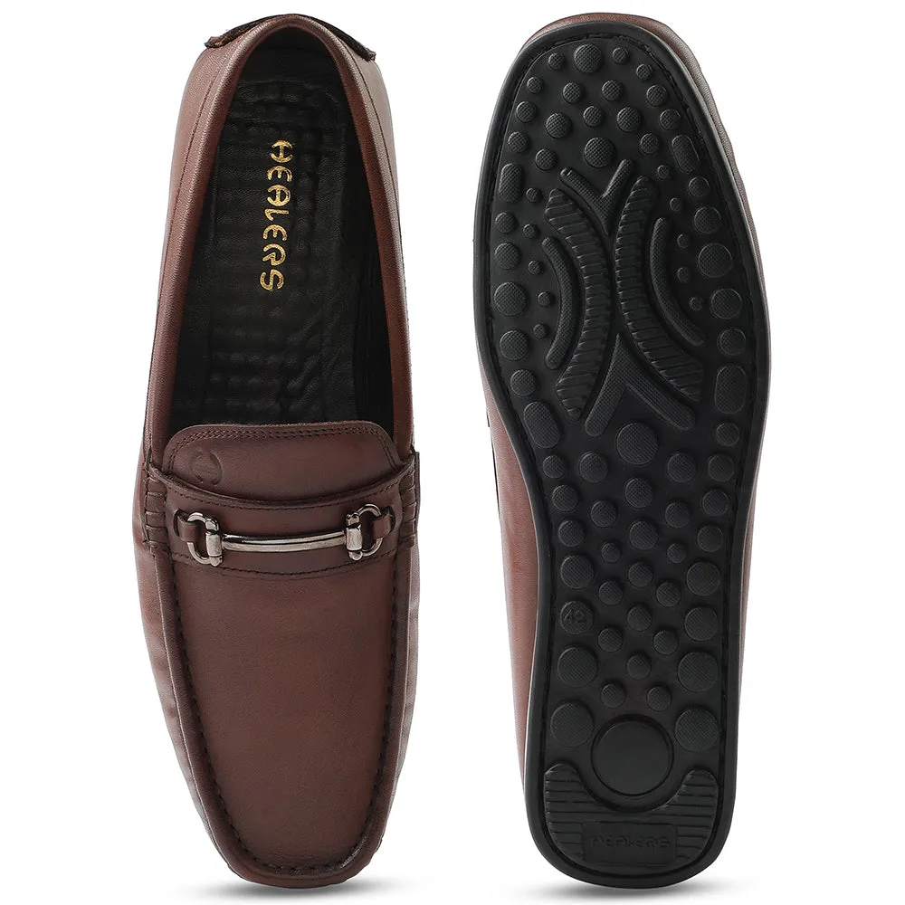Healers Brown Casual Loafers For Men S201-01 By Liberty