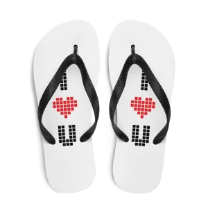 I Heart U Pixel Flip-Flops