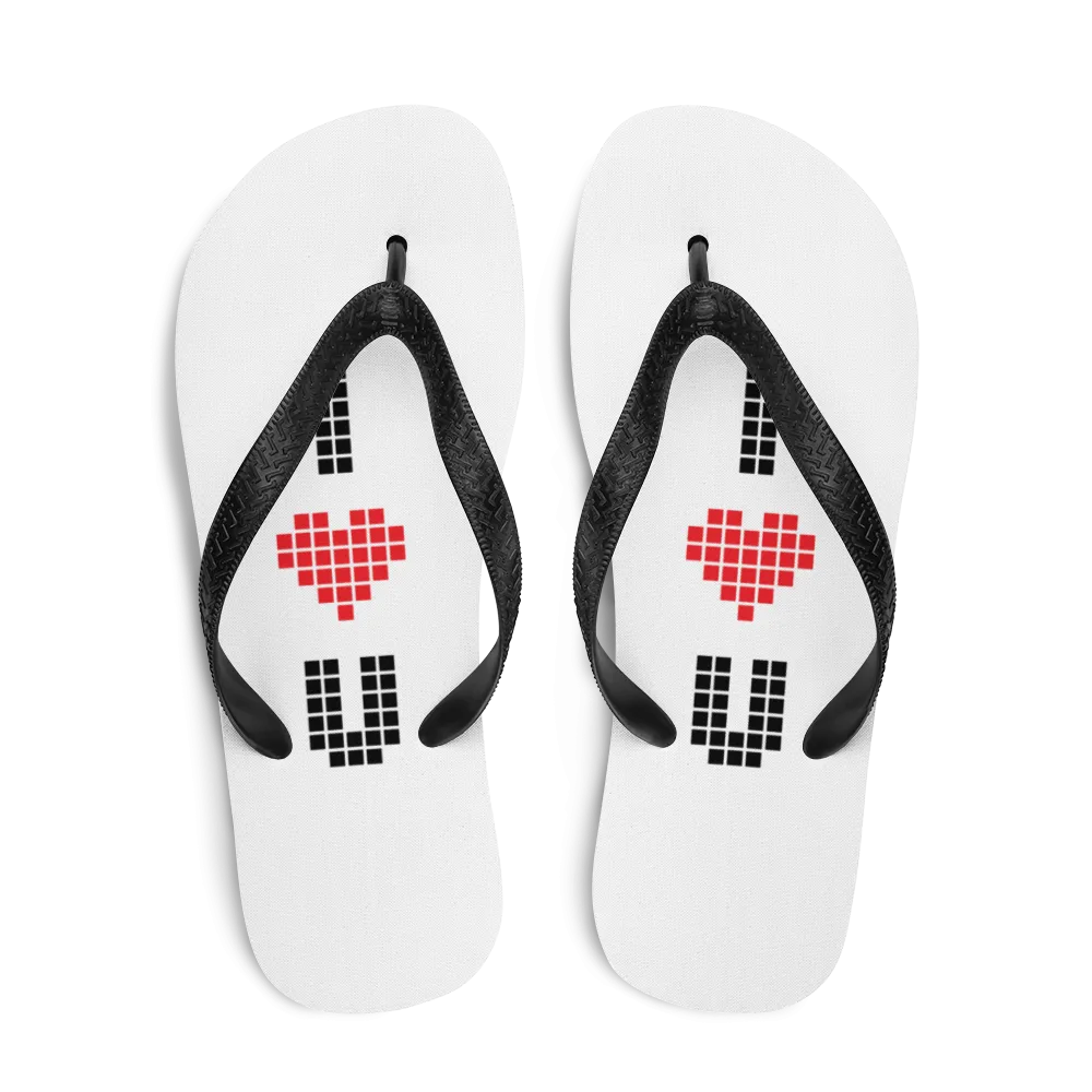 I Heart U Pixel Flip-Flops