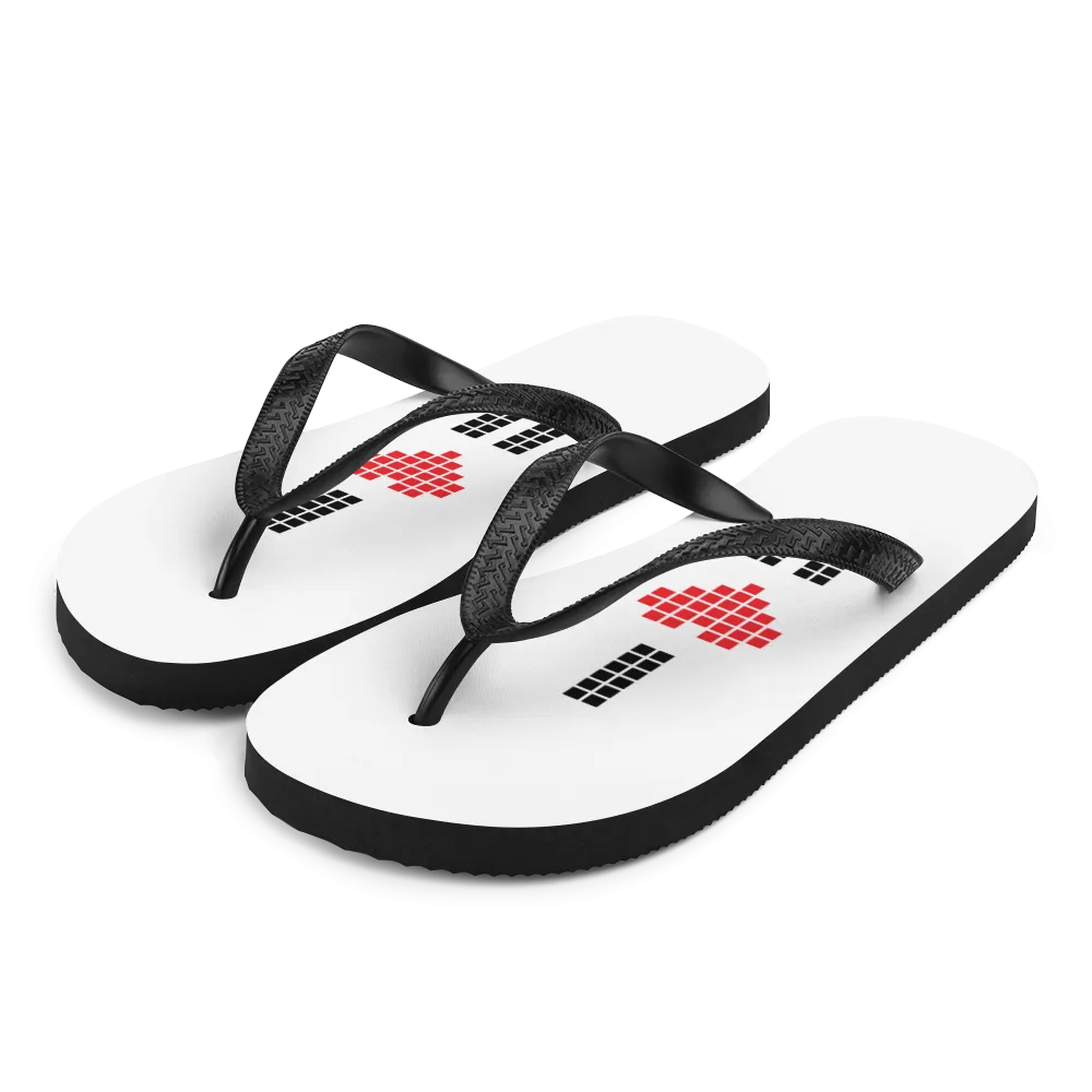 I Heart U Pixel Flip-Flops