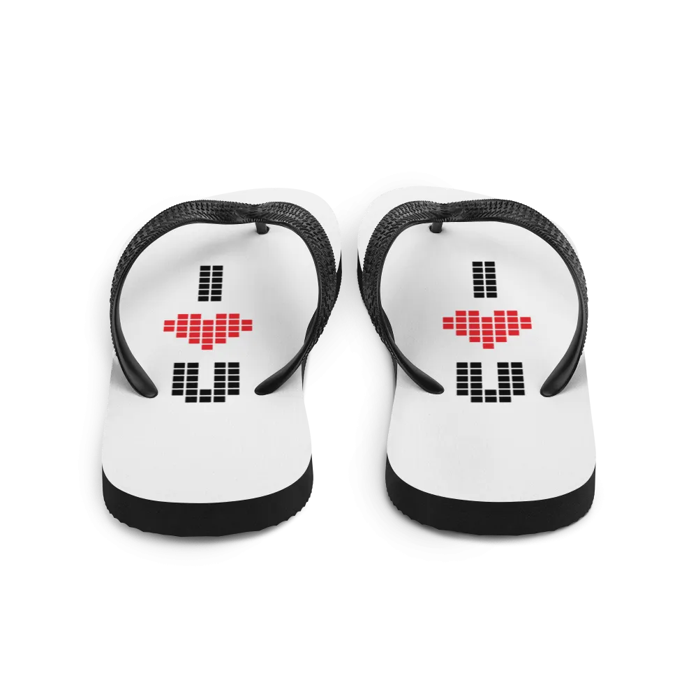 I Heart U Pixel Flip-Flops