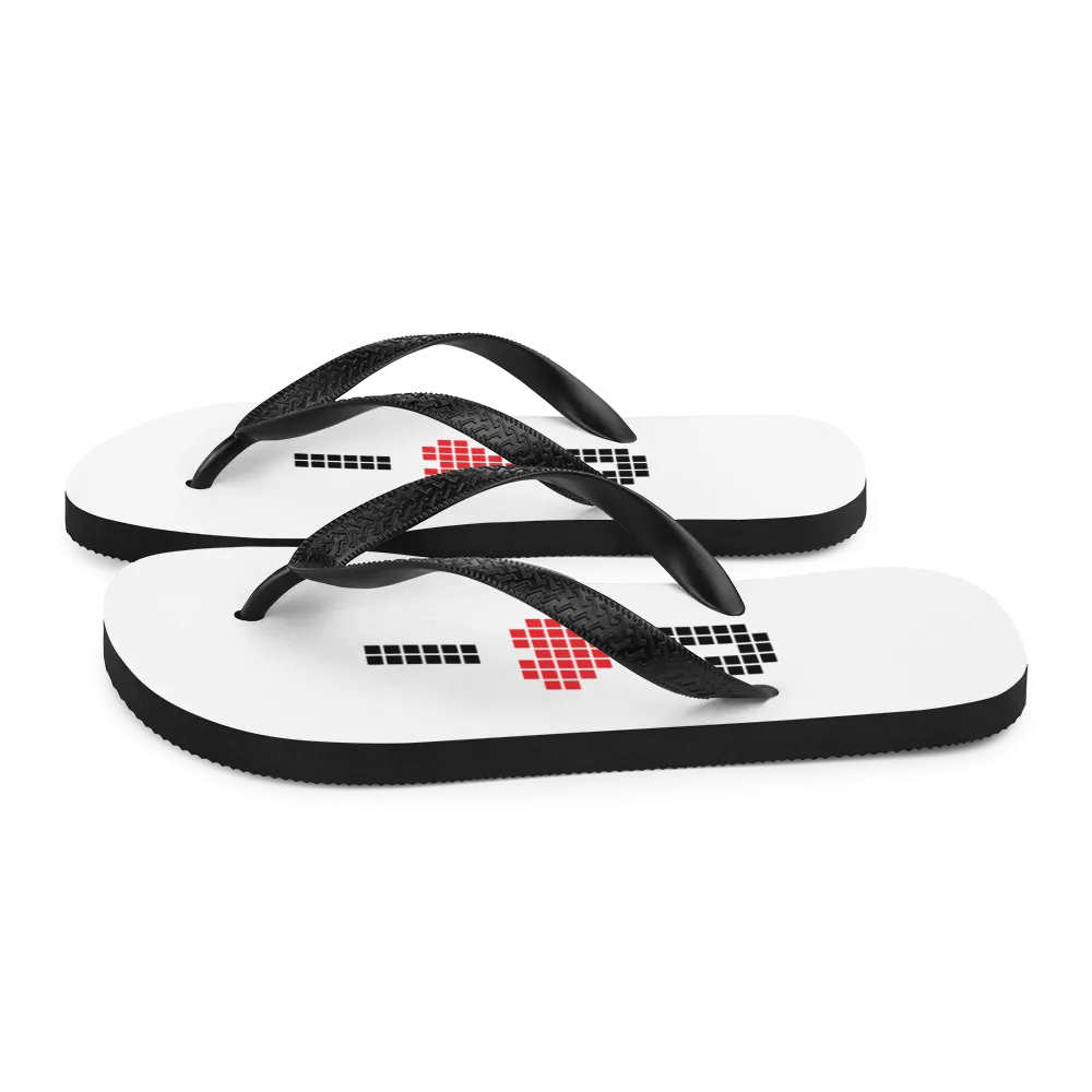 I Heart U Pixel Flip-Flops