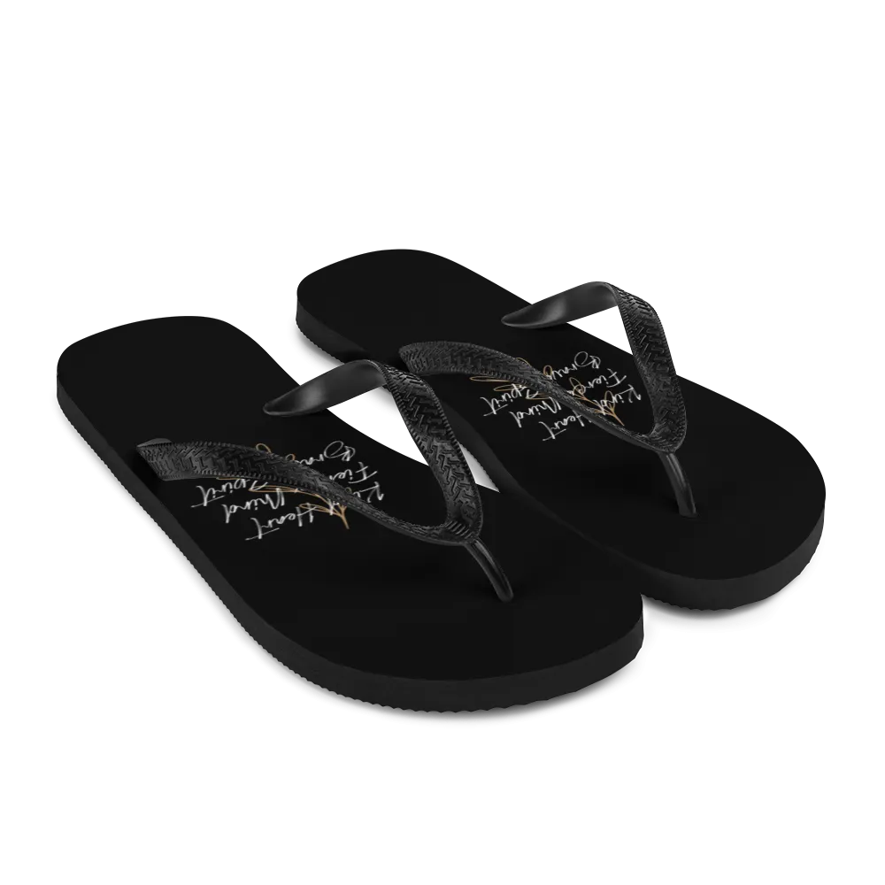 Kind Heart, Fierce Mind, Brave Spirit Flip-Flops