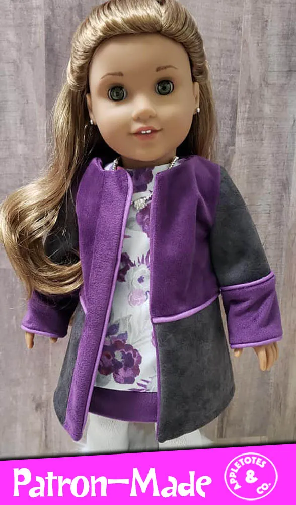 Milan Coat 18 Inch Doll Sewing Pattern