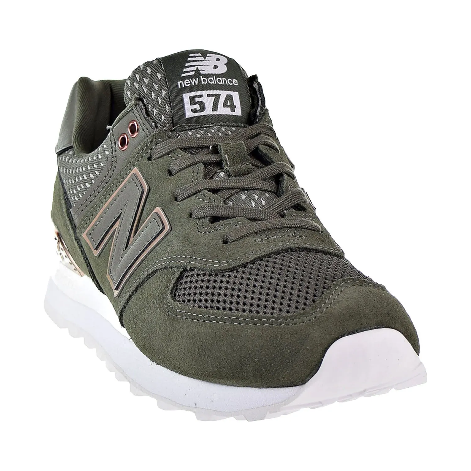 New Balance 574 All Day Rose Womens's Shoes Olive