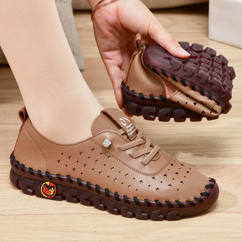 New Spring Sneakers Women Shoes Platform Loafers Casual Lace Up Fashion Flat Slip-On Mom Shoe Mujer Zapatos Chaussure Femme