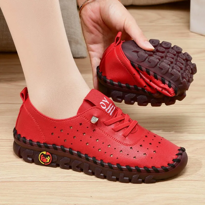 New Spring Sneakers Women Shoes Platform Loafers Casual Lace Up Fashion Flat Slip-On Mom Shoe Mujer Zapatos Chaussure Femme