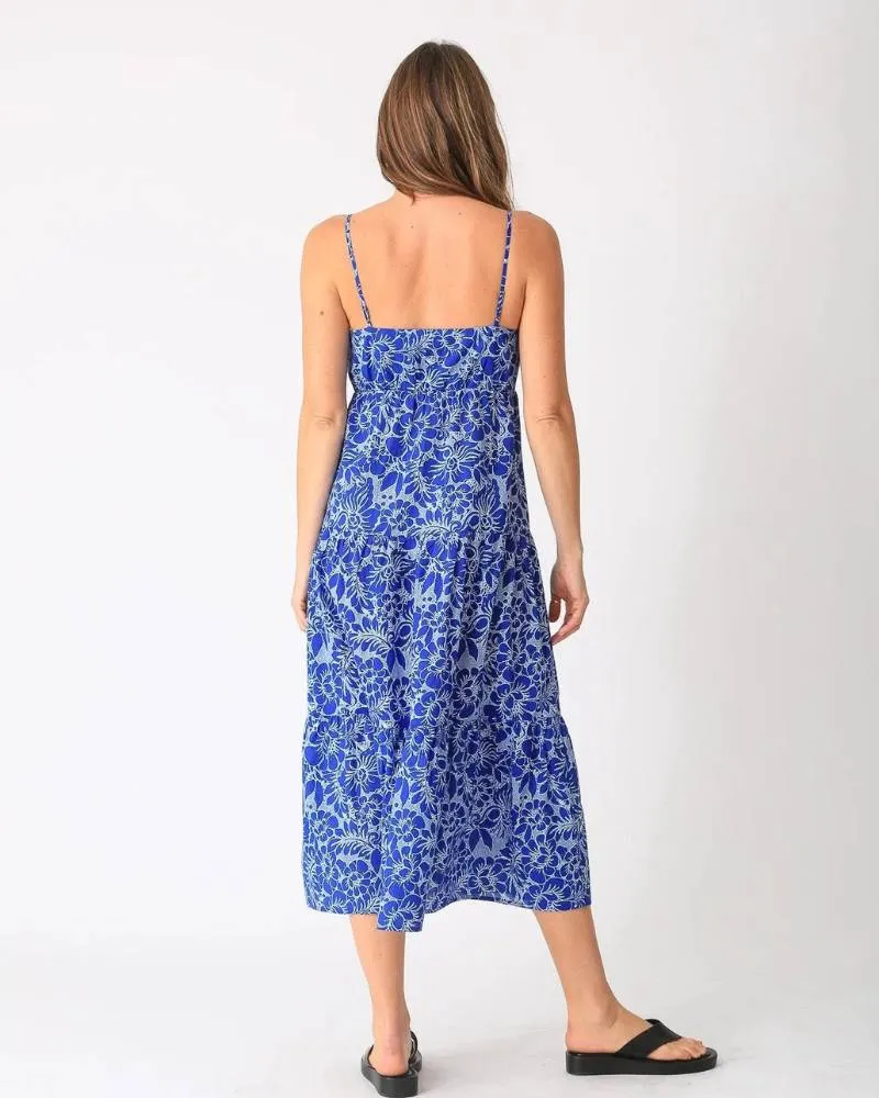Reagan Dress - Floral Sapphire