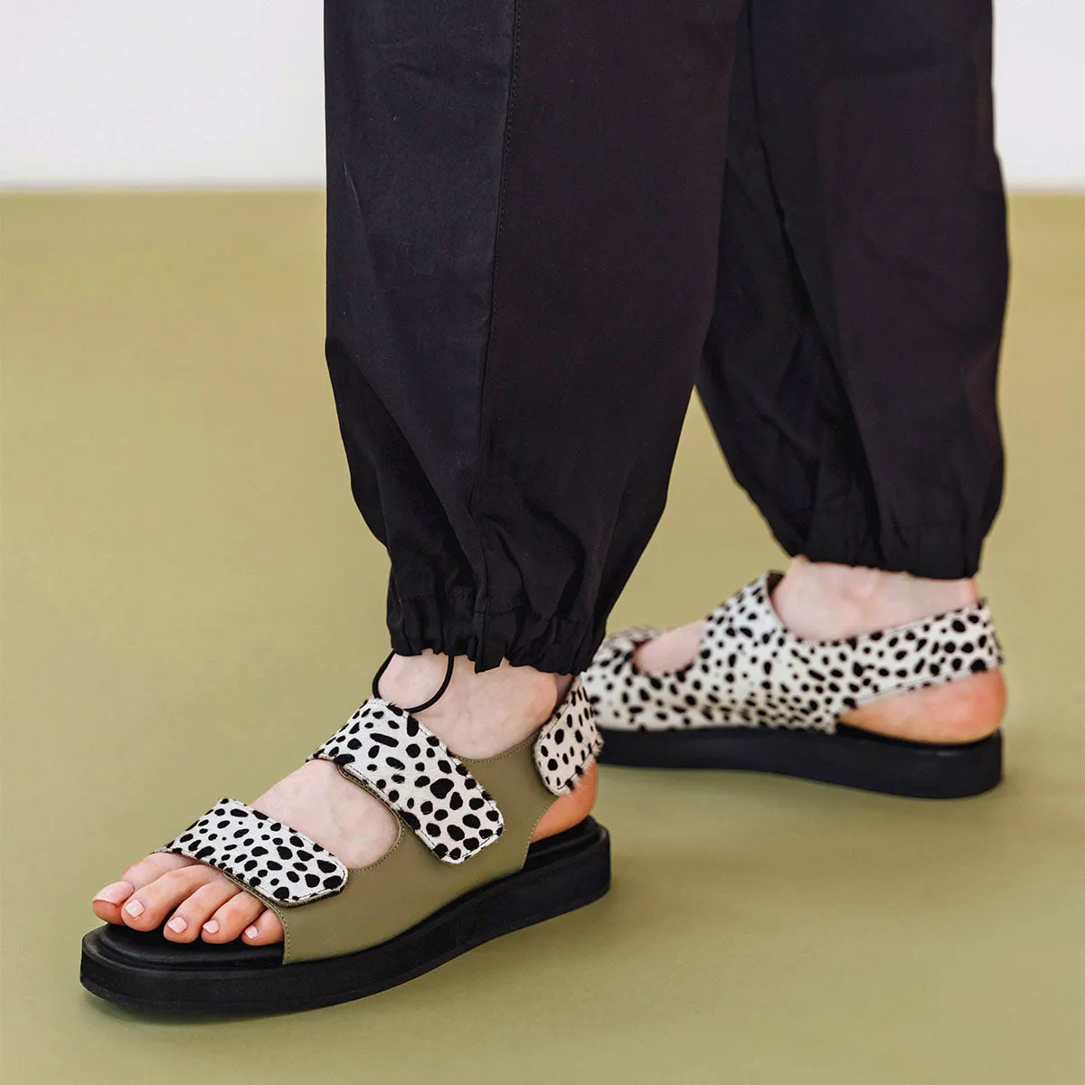 The Wanderlust Sandal 2.0 Matcha and Spots