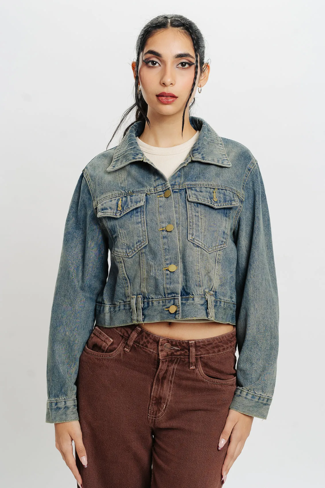 Tinted Regular Fit Denim Jacket
