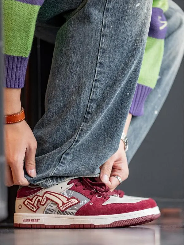 Veins Heart | Red Sneakers