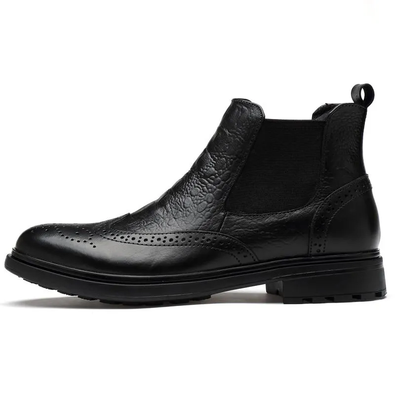 West Louis Alligator Design Chelsea Boots