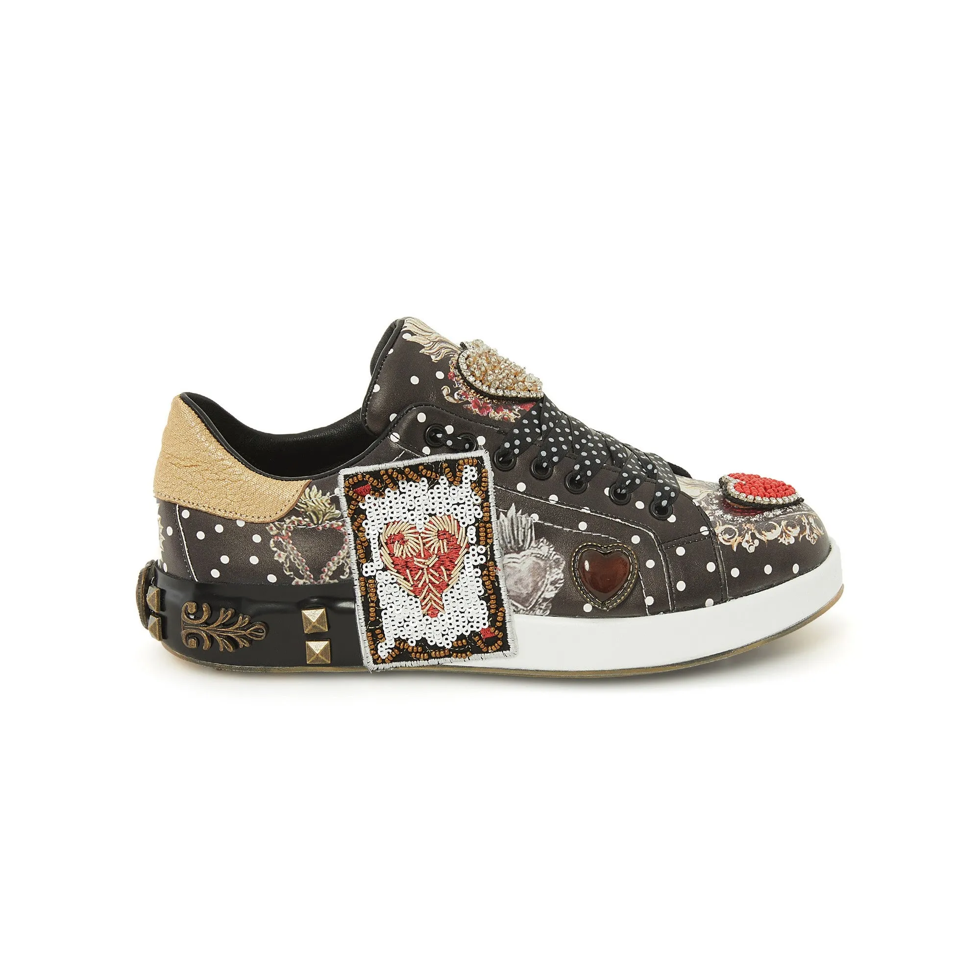 Women's Calf Leather Handmade Sneakers W5025