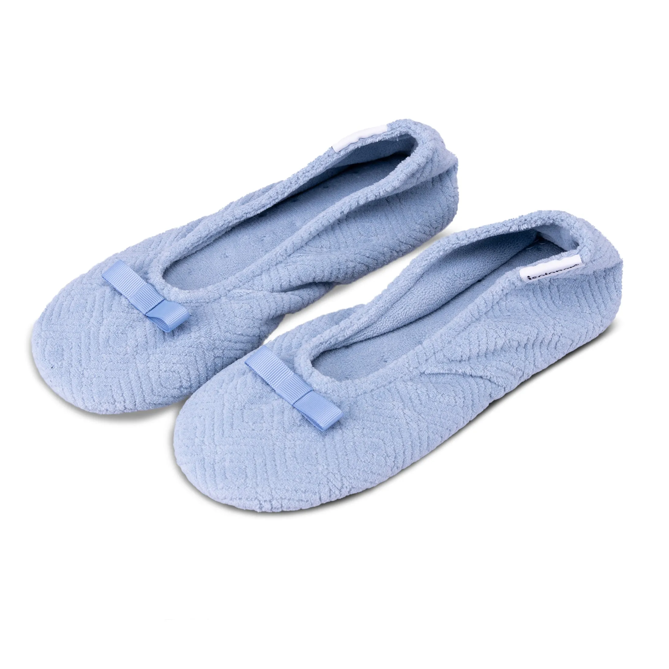 Women's Diamond Microterry Gemma Ballerina Slipper with Memory Foam