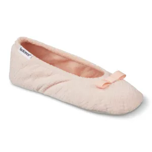 Women's Diamond Microterry Gemma Ballerina Slipper with Memory Foam
