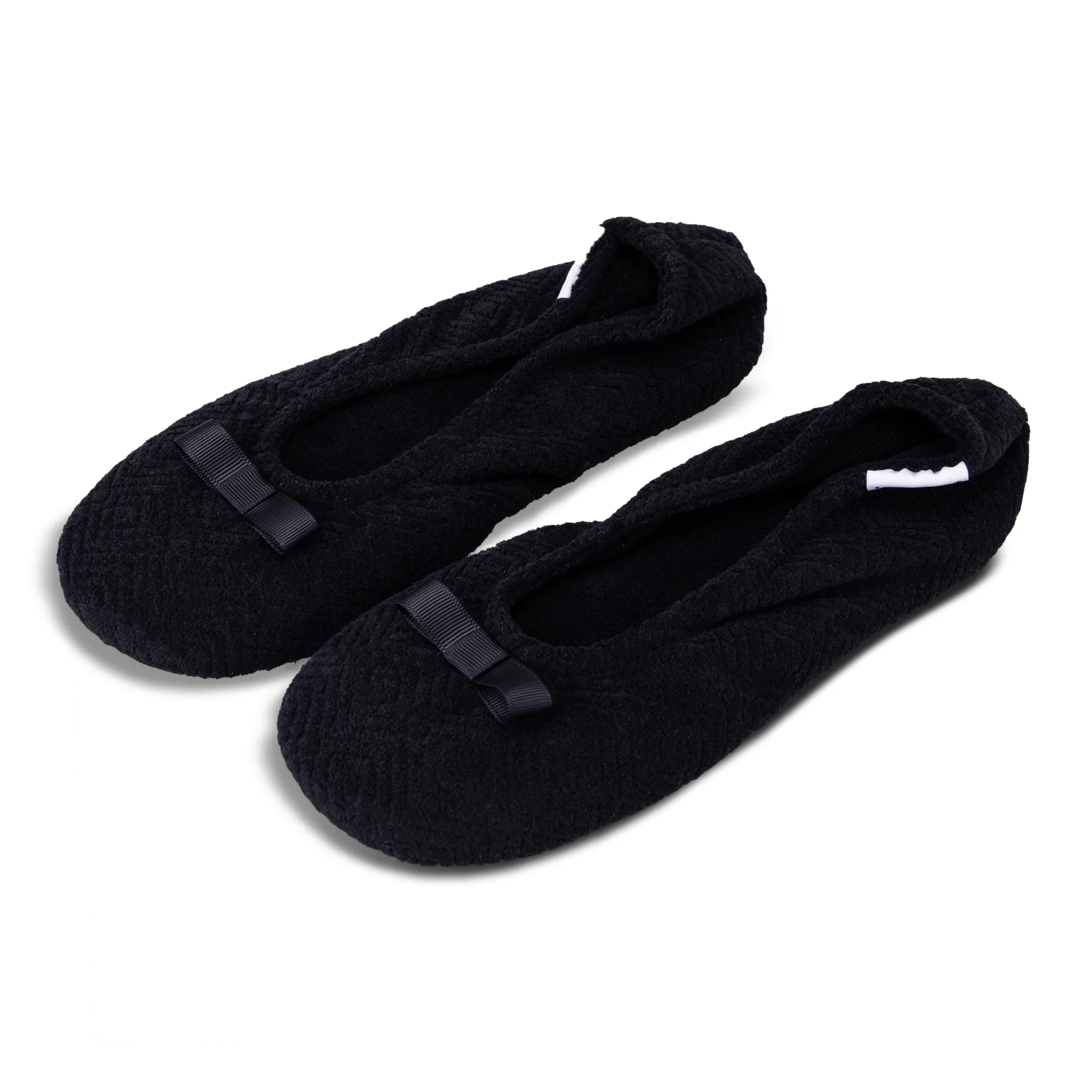 Women's Diamond Microterry Gemma Ballerina Slipper with Memory Foam
