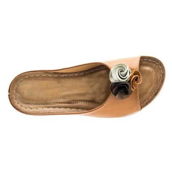 Women'S Vintage Floral Wedge Slippers 30115378