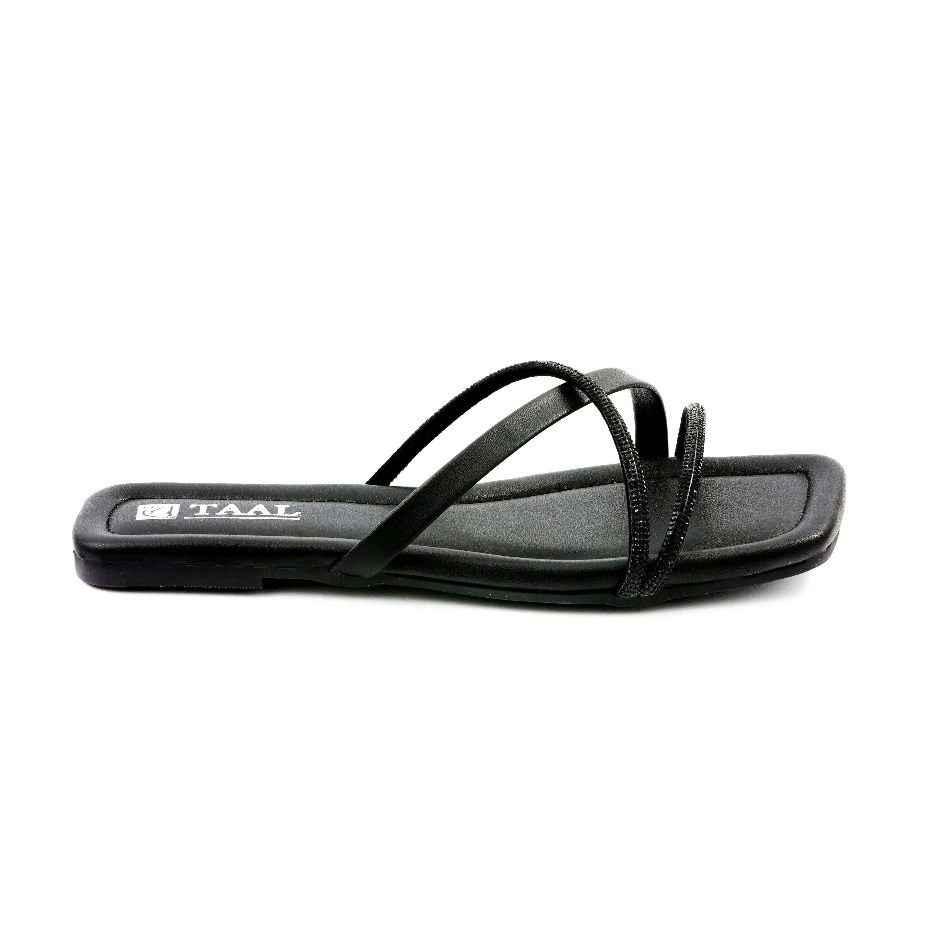 Zarika Black Women Flat Slippers